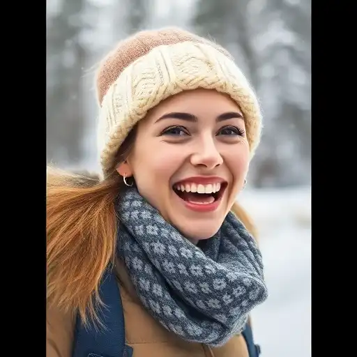 Profilbild einer jungen, glücklichen Frau