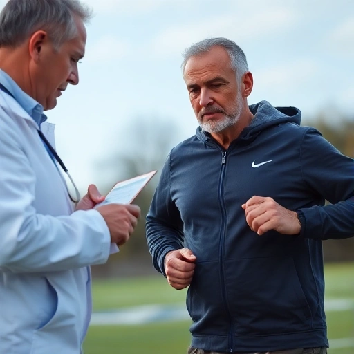 Spezialist führt eine Fussdruckmessung bei einem Läufer durch.