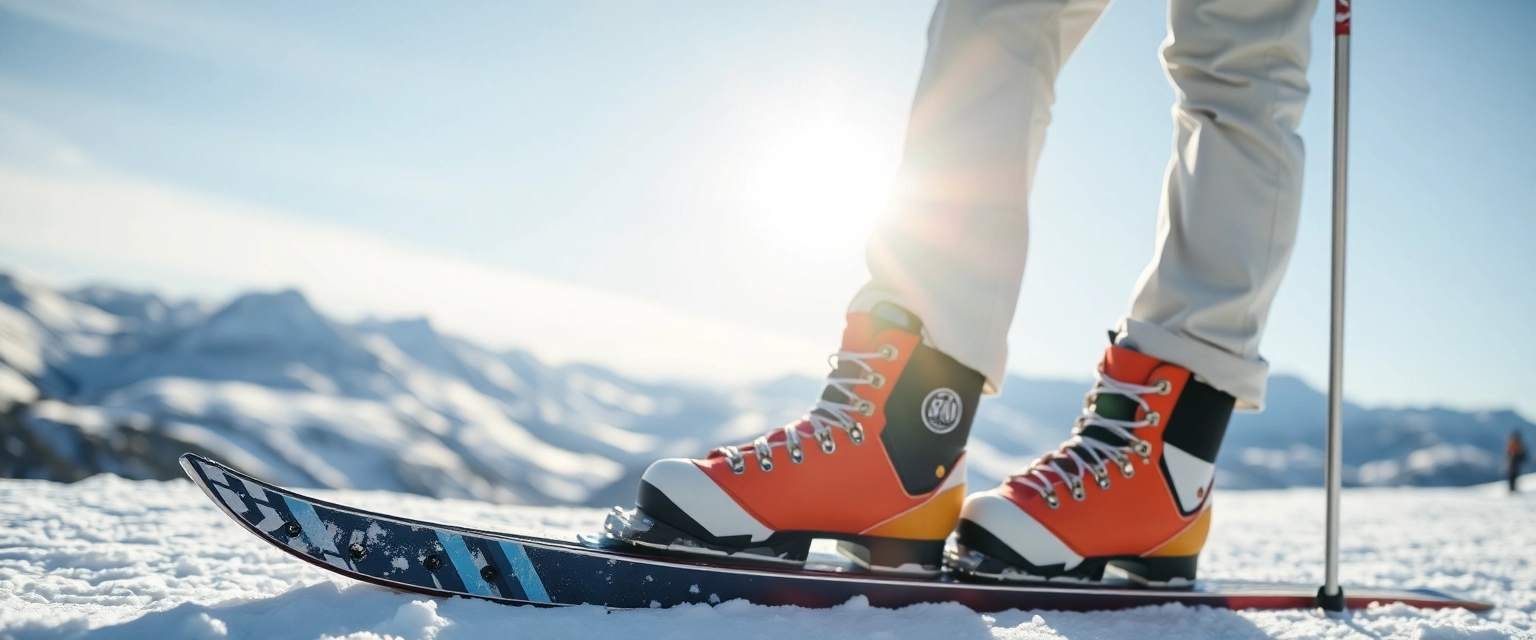 Skifahrer genießt komfortables Skifahren nach der Skischuhanpassung