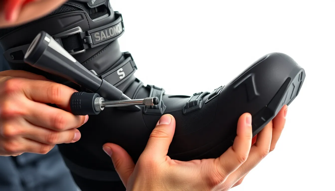 Experte passt Salomon Skischuh Innenschuh präzise an