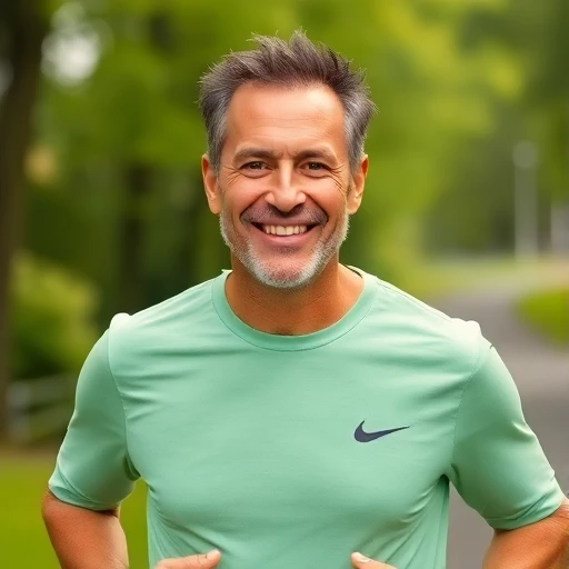 Zufriedener Läufer nach dem Joggen