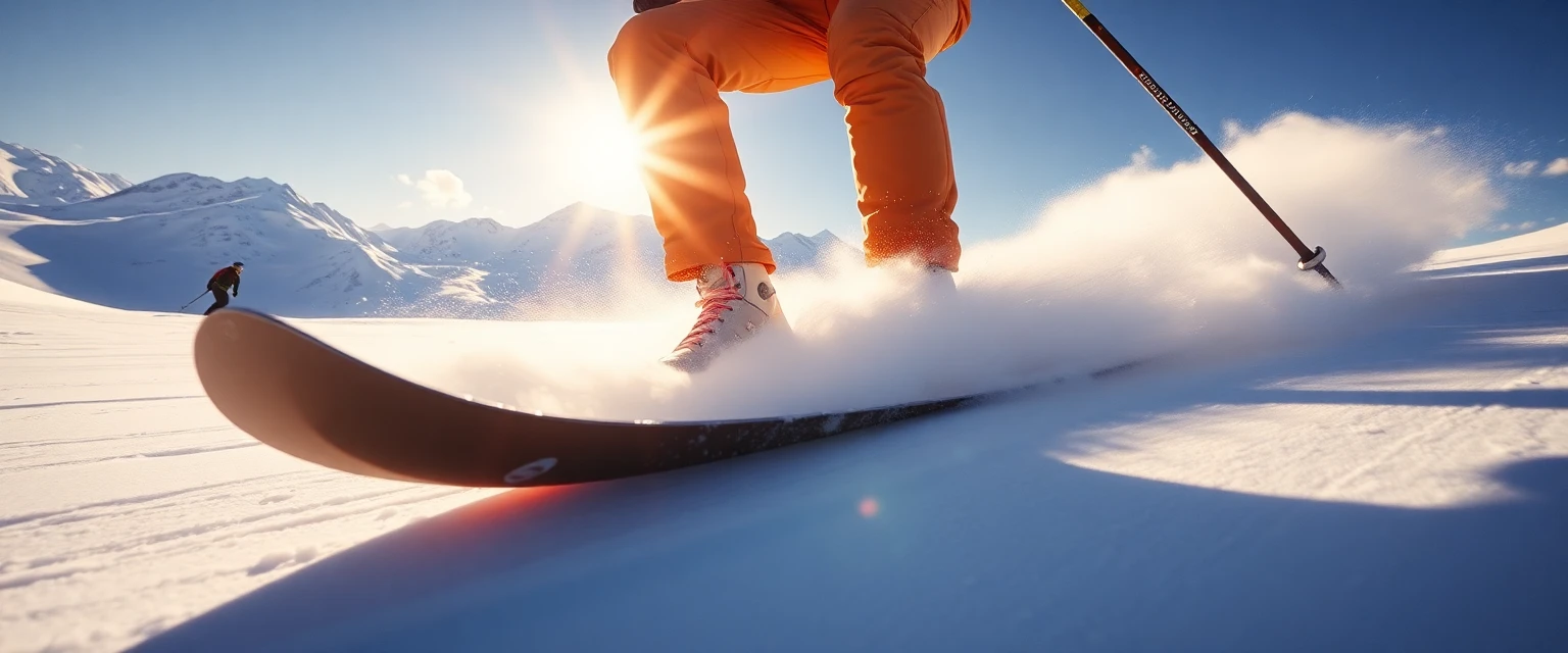 Skifahrer geniesst eine perfekte Abfahrt dank optimal angepasster Skischuhe