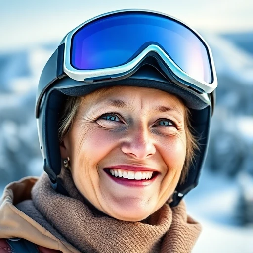 Zufriedene Kundin nach dem Skischuh-Fitting