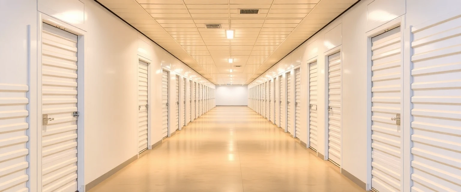 Heller und sauberer Gang in einem Möbellager