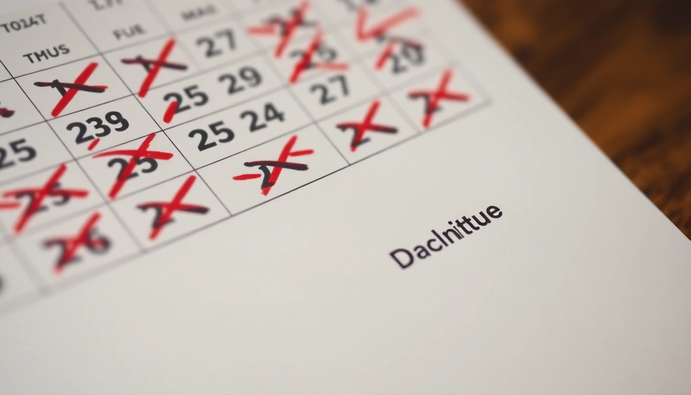 Ein Kalender mit wenigen verfügbaren Umzugsterminen