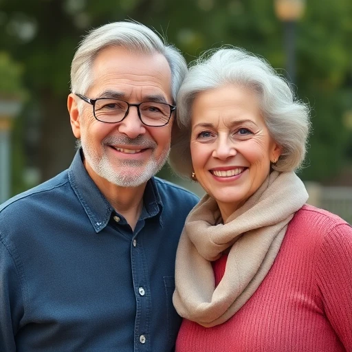 Zufriedenes Seniorenpaar Familie Keller