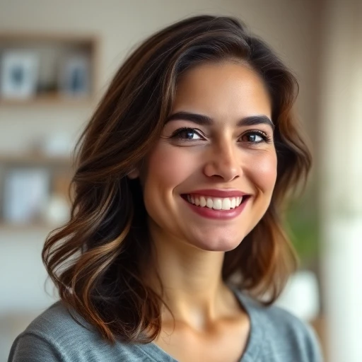 Zufriedene Kundin nach dem Umzug