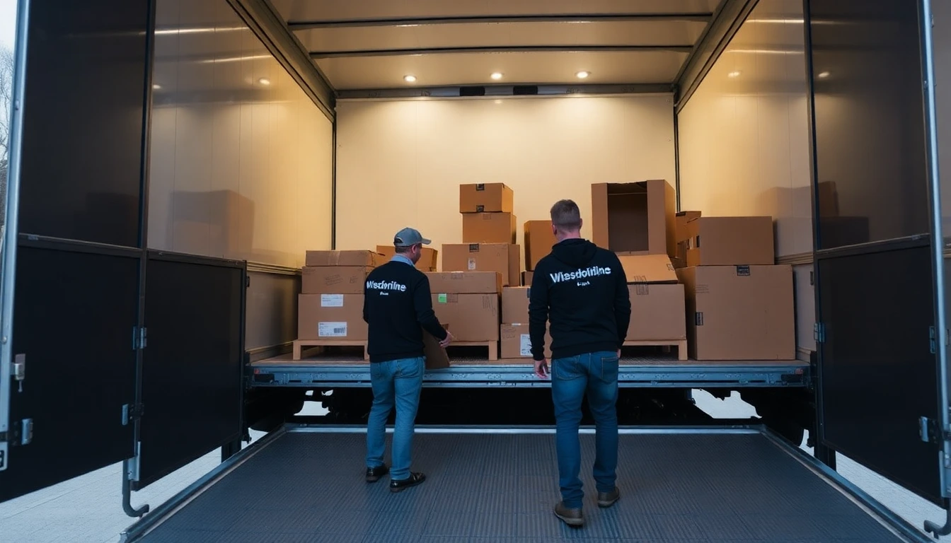 Professionelle Beladung eines Zügelwagens durch Lüscher Umzug