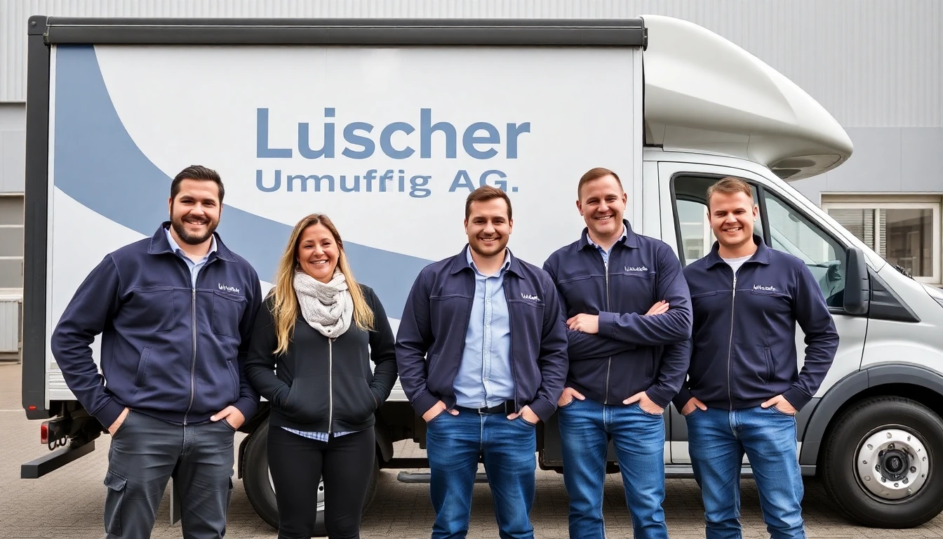Das professionelle und organisierte Team der Lüscher Umzug AG