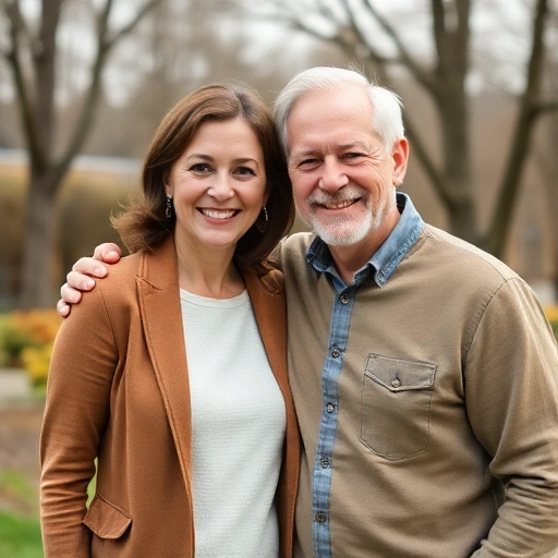 Zufriedenes Ehepaar, Familie Huber
