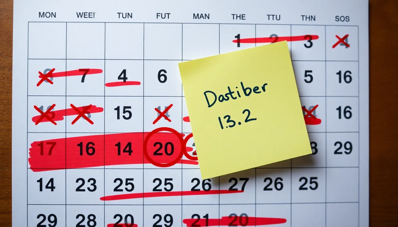 Ein Kalender mit vielen durchgestrichenen Daten, der die Dringlichkeit der Buchung eines Umzugslifts verdeutlicht.