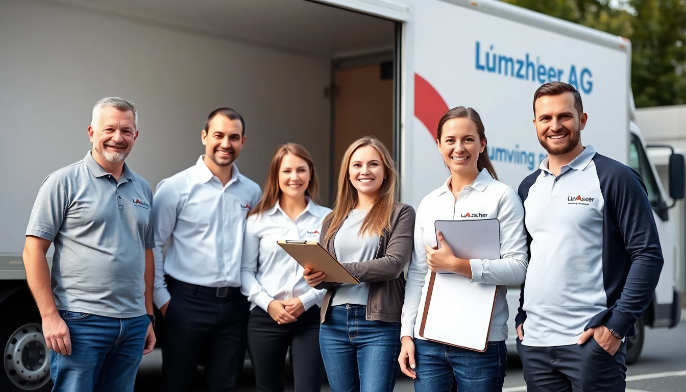 Das professionelle und freundliche Team der Lüscher Umzug AG