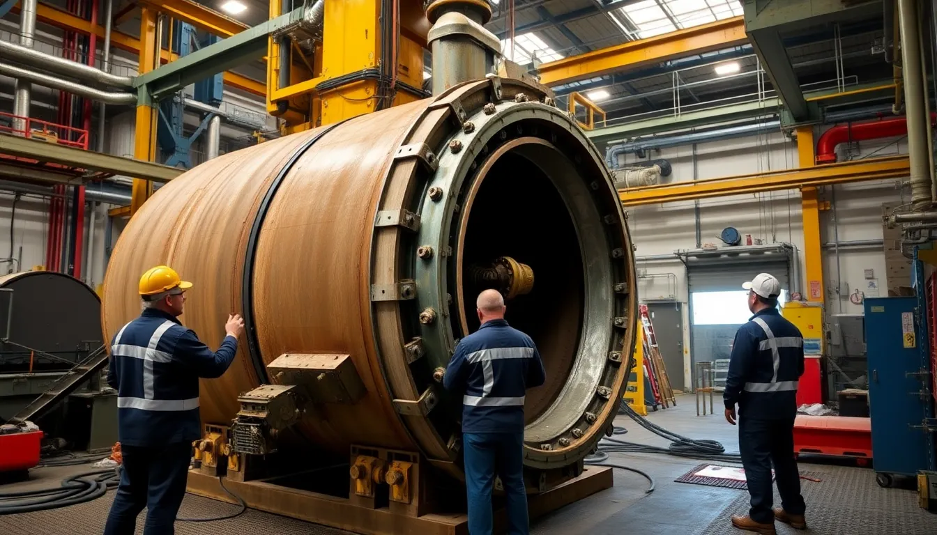 Industrielle Kessel Demontage im laufenden Betrieb