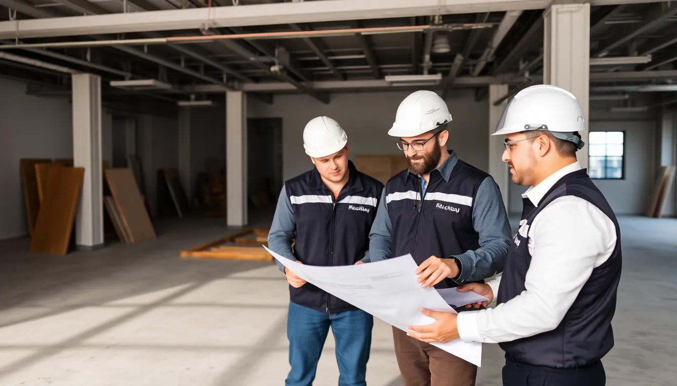 Team von Best-Rückbau bei der Projektplanung auf der Baustelle