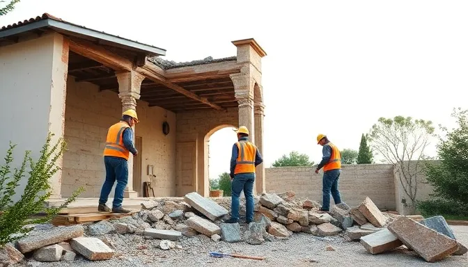 Professionelle Demontage einer Villa