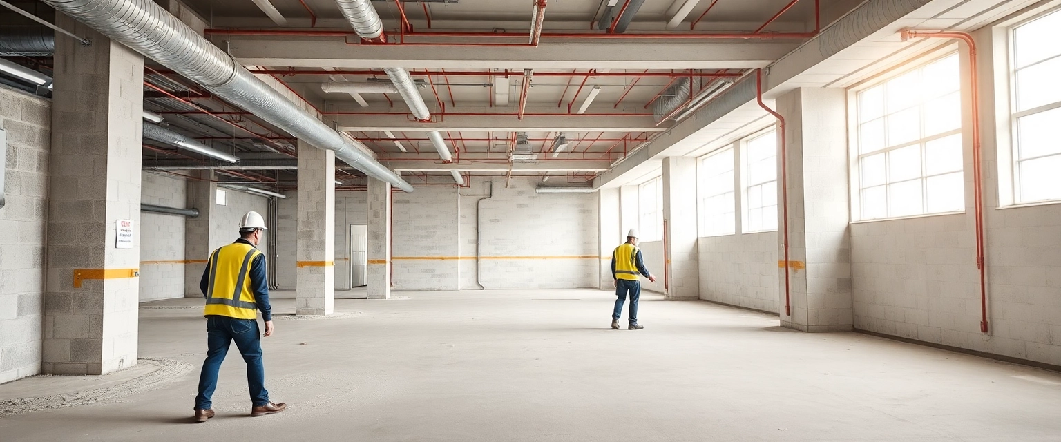 Professionelle Abbruch- und Entkernungsarbeiten in einem Gewerbegebäude