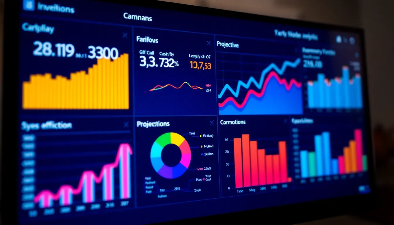 Moderne Finanzanalyse auf einem Dashboard als Symbol für einen zukunftsorientierten Buchhalter Job.
