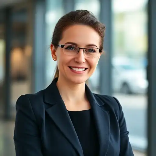 Zufriedene Finanzexpertin, erfolgreich vermittelt