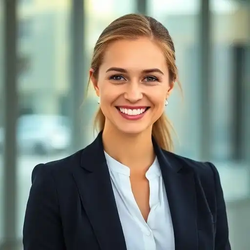 Zufriedene Finanzexpertin, erfolgreich vermittelt