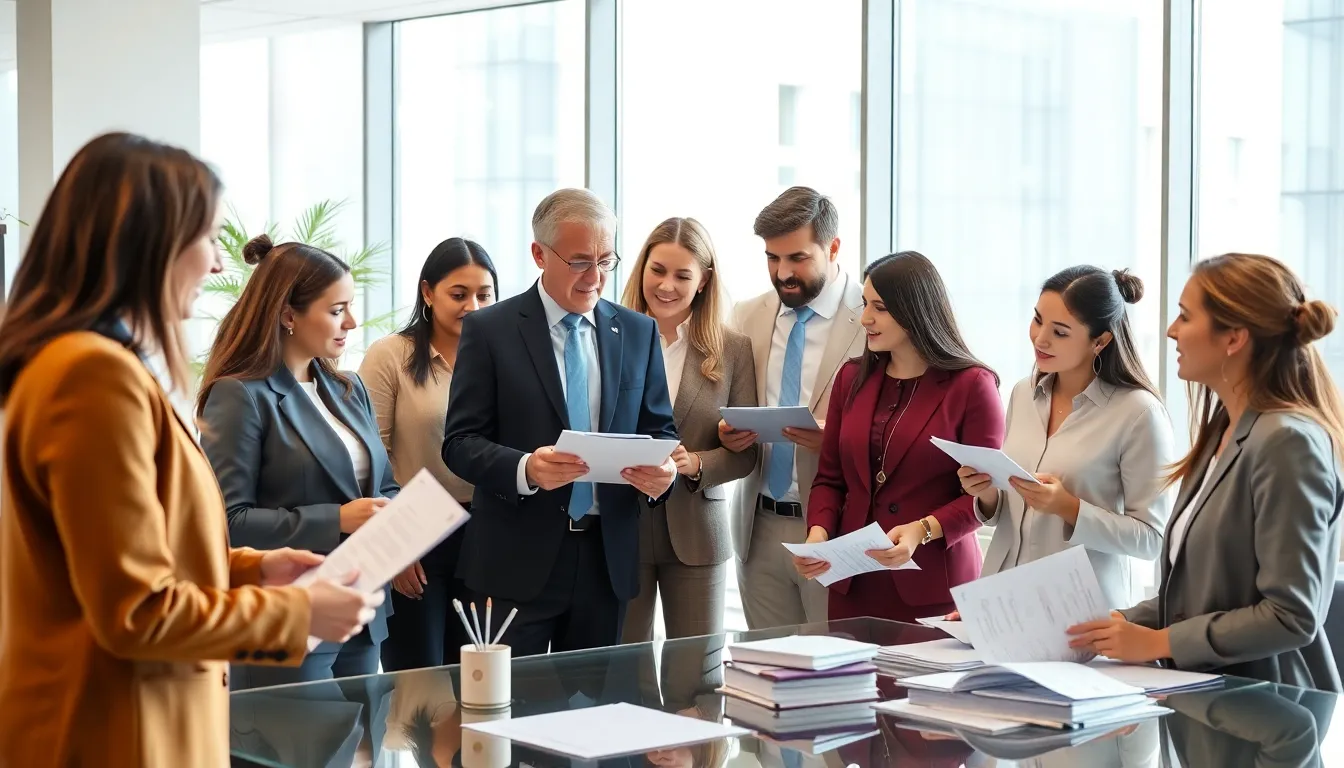 Finanzexperten bei der Zusammenarbeit in einem modernen Büro