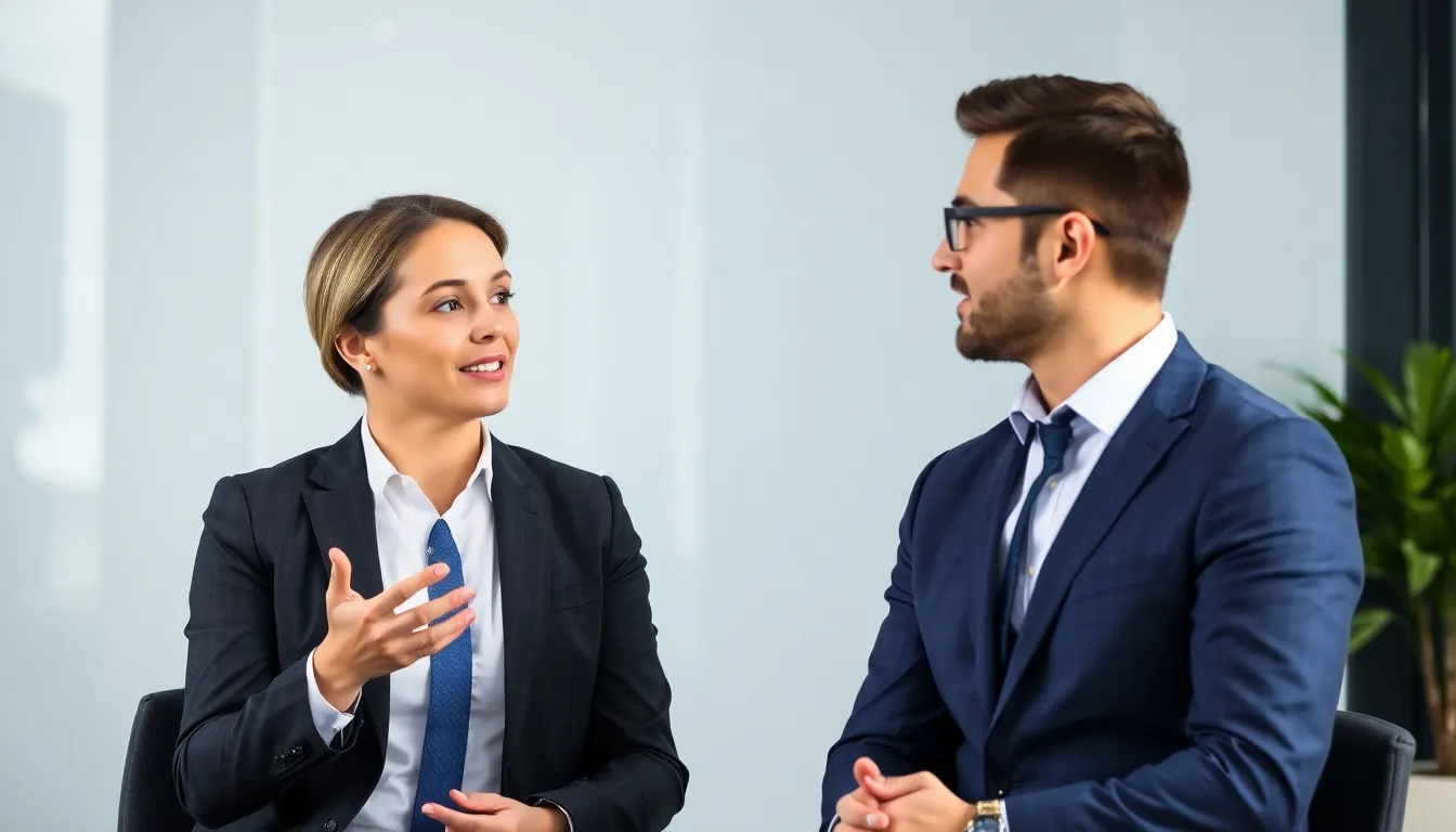 Recruiter berät Kandidaten bei der Interviewvorbereitung
