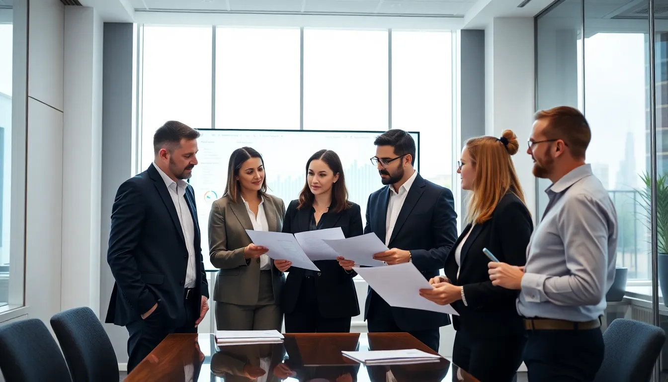 Team von Treuhand-Experten bei der Arbeit in der Schweiz