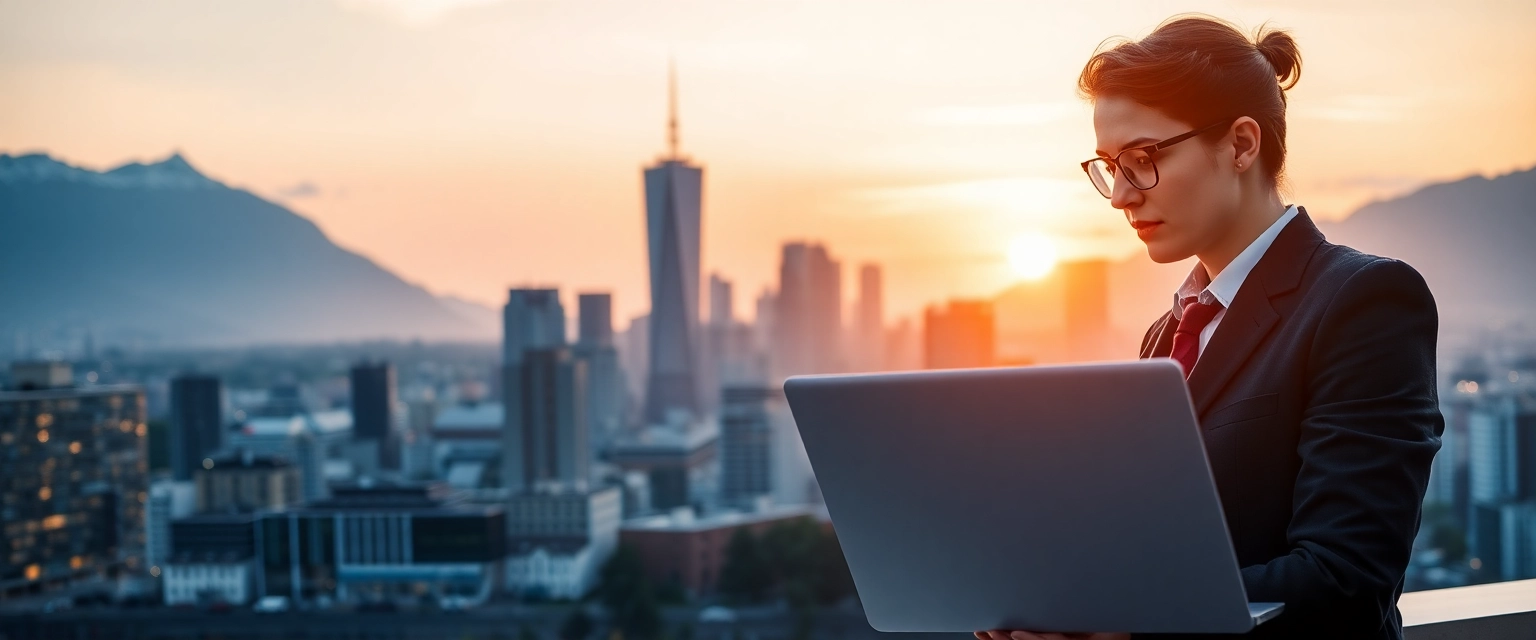 Moderne Schweizer Skyline bei Sonnenaufgang, Symbol für neue Karrierechancen als Kreditorenbuchhalter