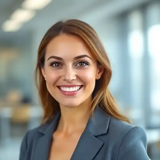 Porträt einer lächelnden Finanzexpertin