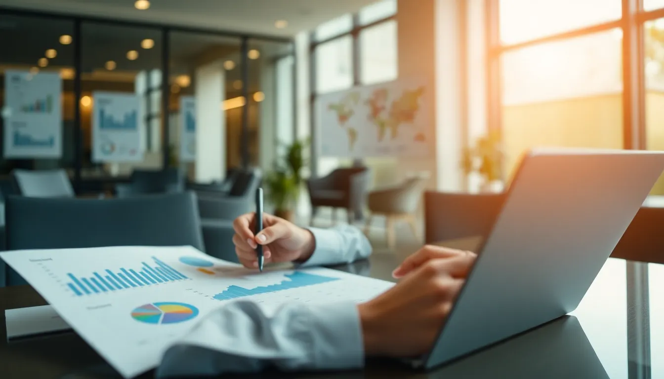 Sachbearbeiter Treuhand bei der Arbeit an Finanzanalysen