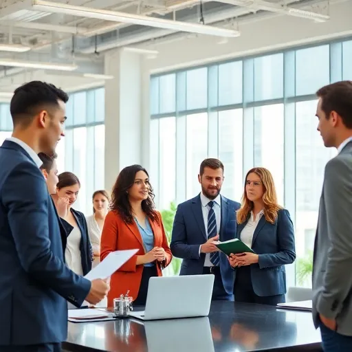 Professionelle Gruppe von Finanzexperten im Gespräch
