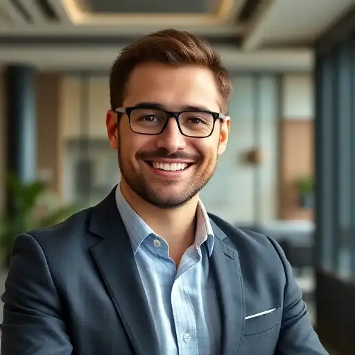 Porträt eines lächelnden männlichen Finanzcontrollers