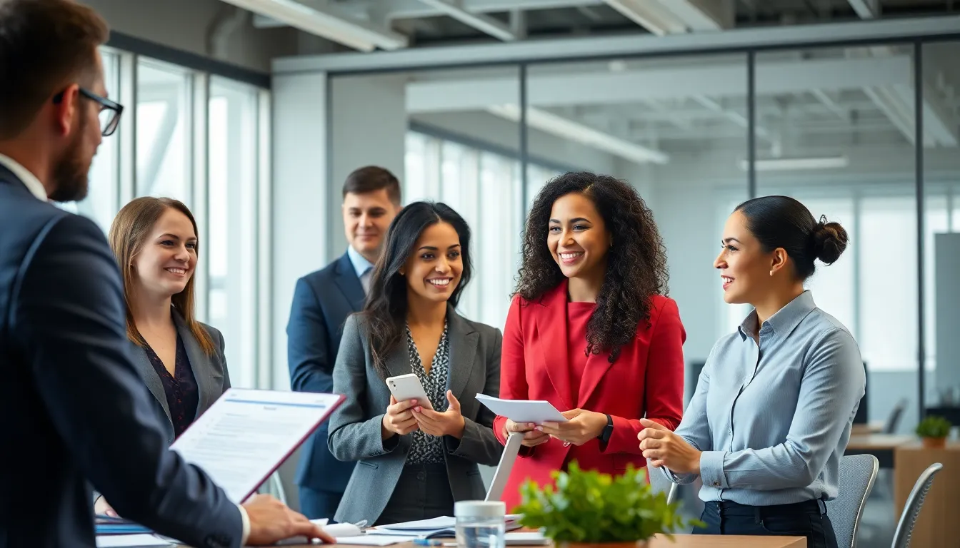 Team von Finanzexperten arbeitet zusammen