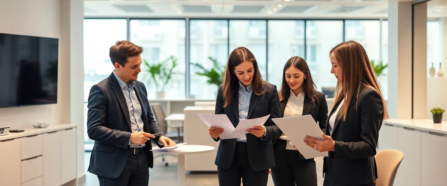 Erfolgreicher Treuhänder in einem modernen Büro