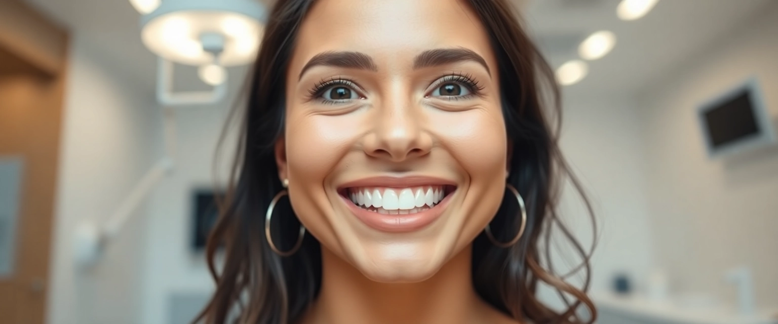 Glücklicher Patient mit neuem Ersatzzahn