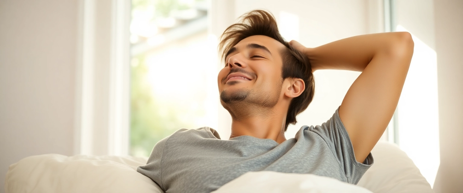 Frau wacht schmerzfrei auf dank Bruxismus Schiene