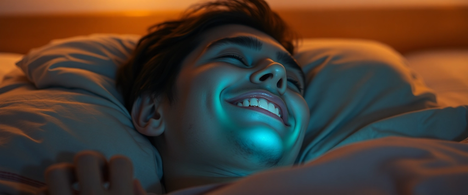 Person schläft friedlich nach erfolgreicher Behandlung von Bruxismus Zähne