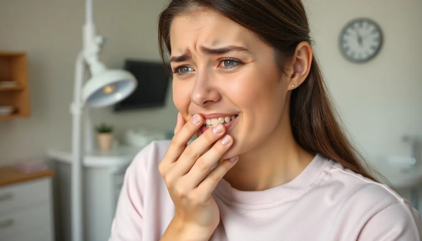 Besorgter Patient mit Zahnschmerzen
