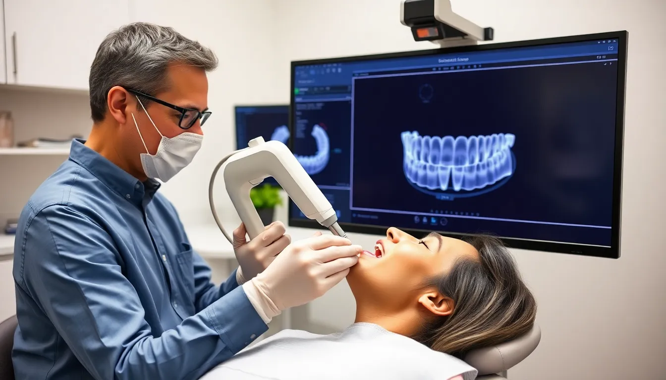 Zahnarzt beim CEREC-Scan und Design