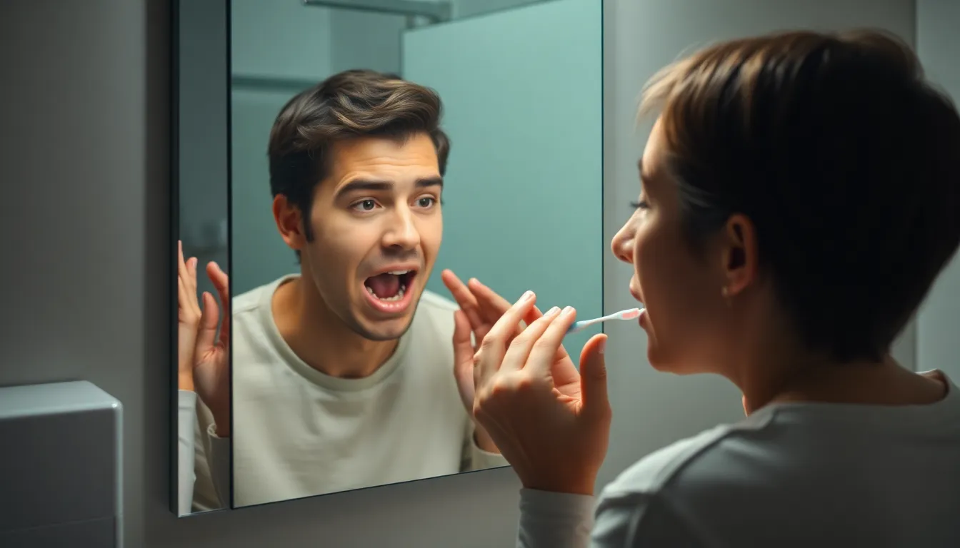 Person bewertet Zahnnotfall