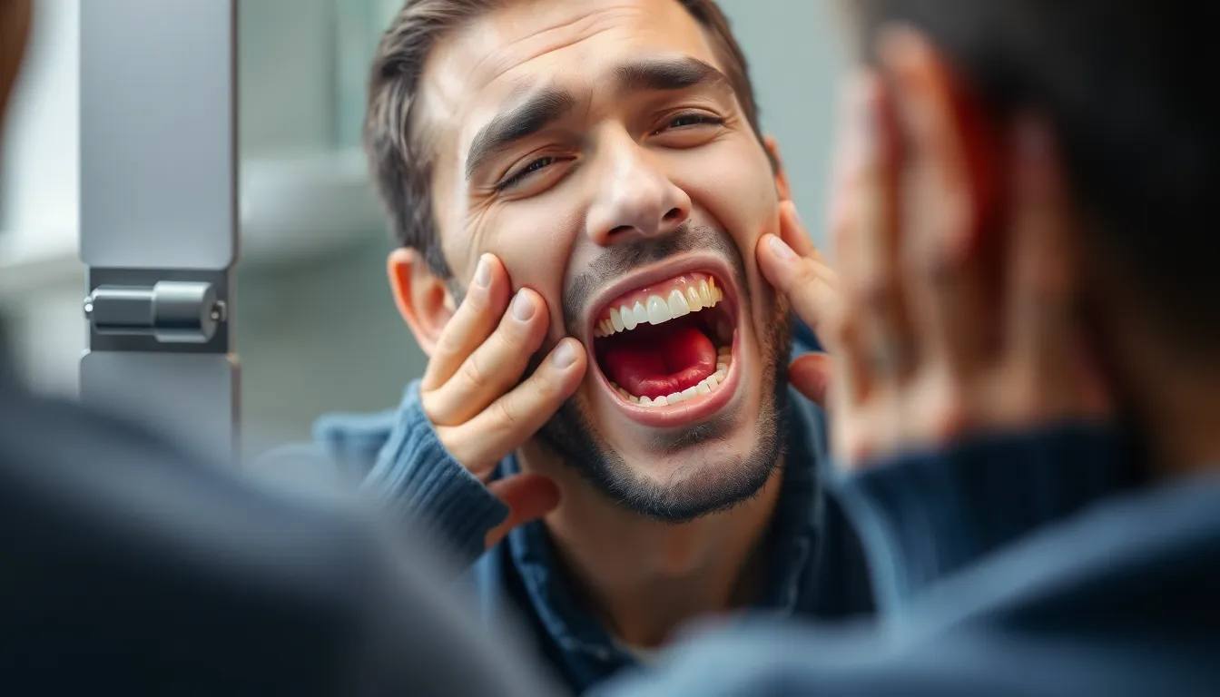 Person bewertet Zahnschmerz