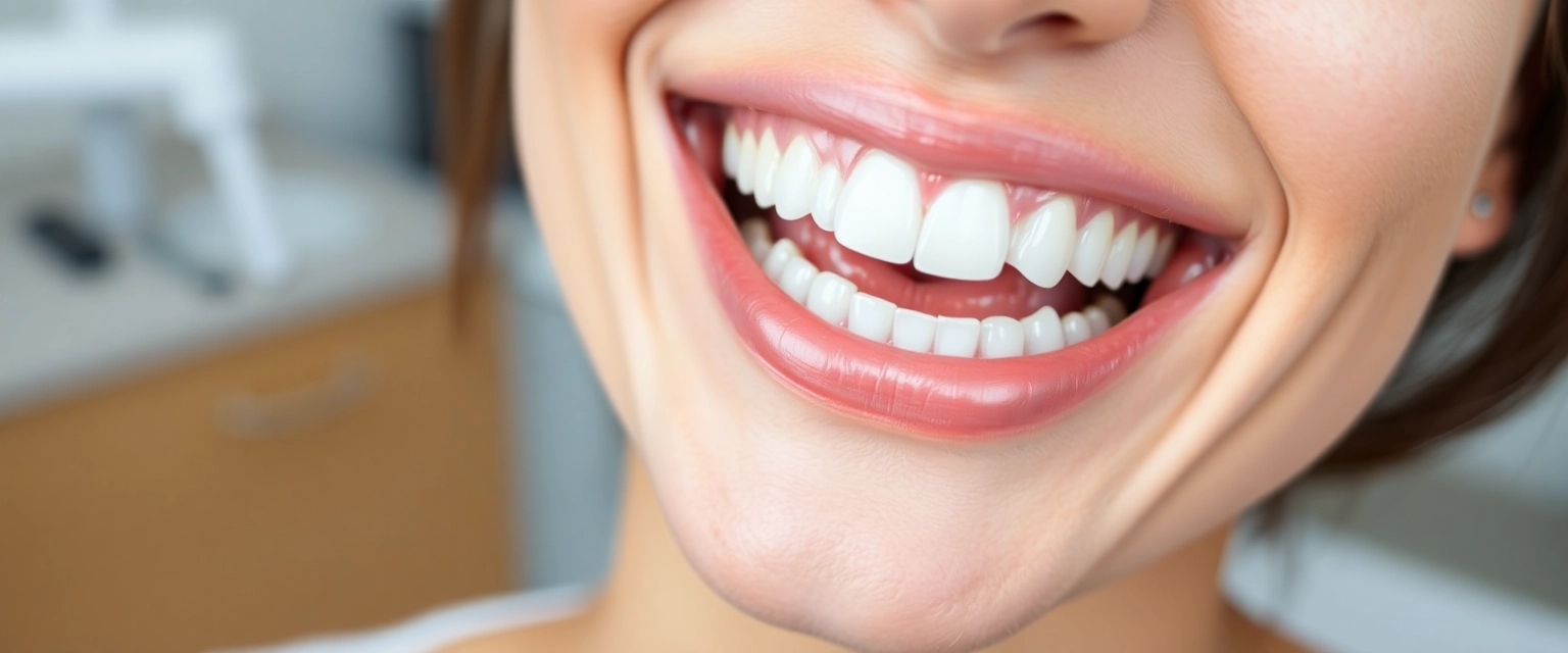 Gesunde Zähne und Zahnfleisch ohne Parodontose