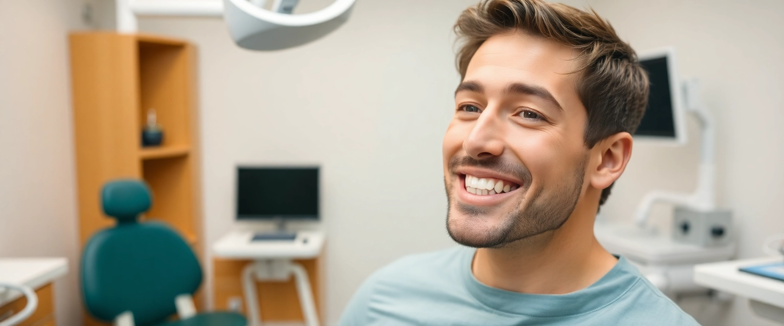 Glücklicher Patient nach Weisheitszahnentfernung