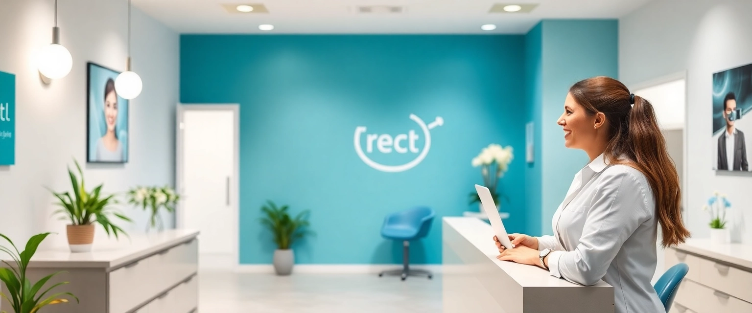 Moderne Zahnarztpraxis in Hägendorf mit lächelnder Rezeptionistin