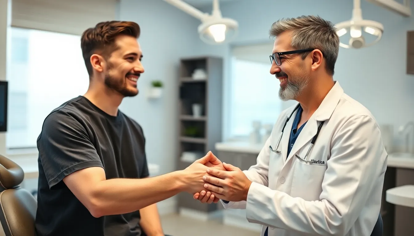 Glücklicher Patient nach erfolgreicher Zahnbehandlung in Hägendorf
