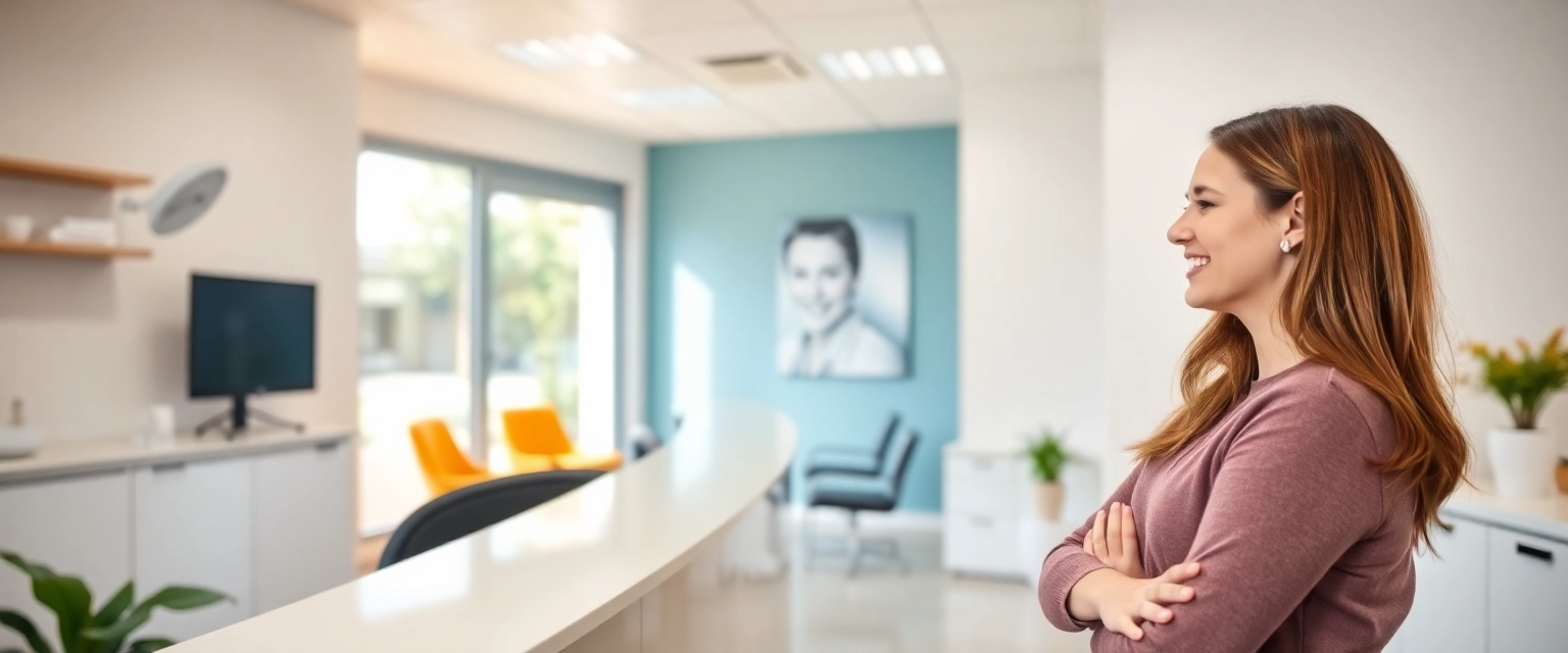 Moderne Zahnarztpraxis Empfangsbereich