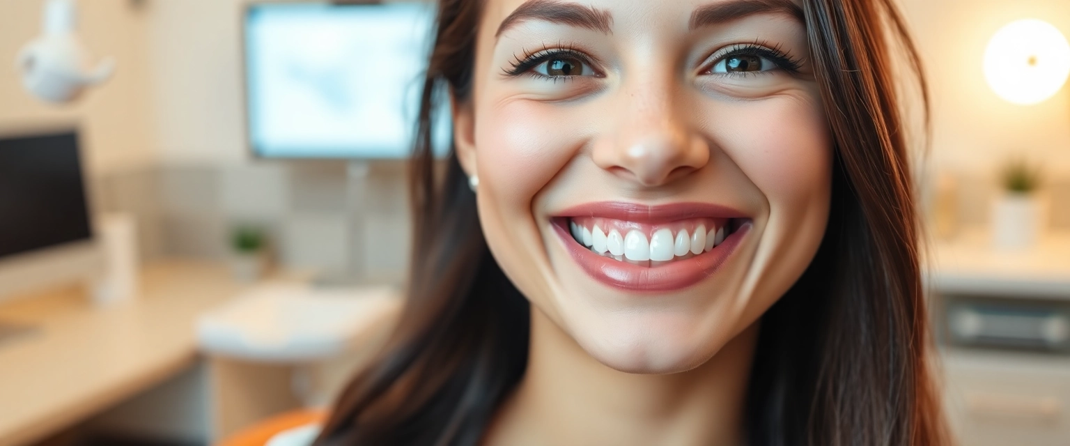 Strahlendes Lächeln nach Zahnbleaching
