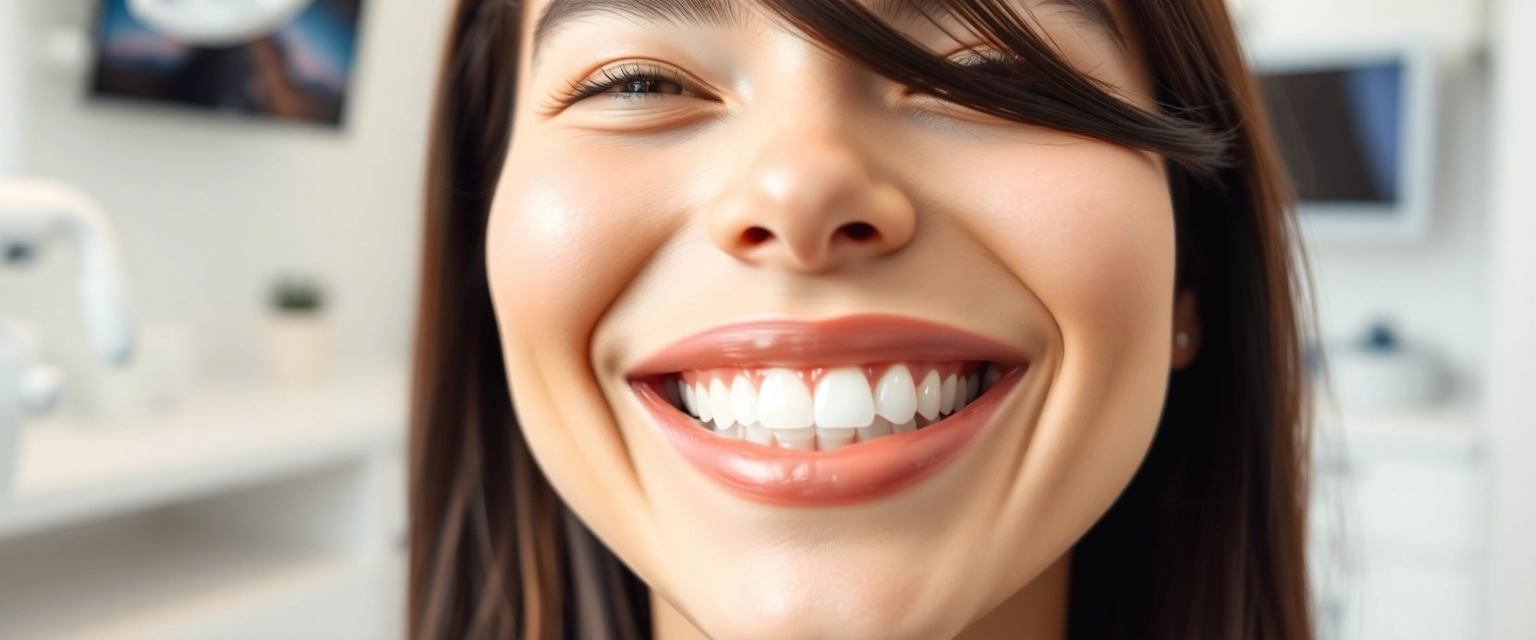 Strahlendes Lächeln nach Zahnbleaching