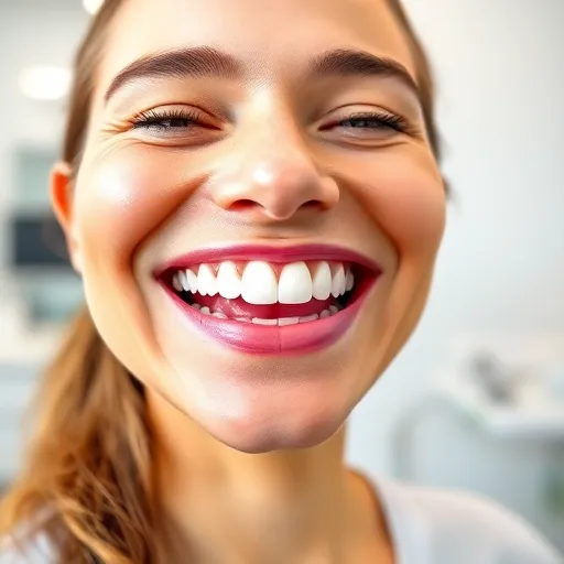 Glücklicher Patient mit neuem Lächeln