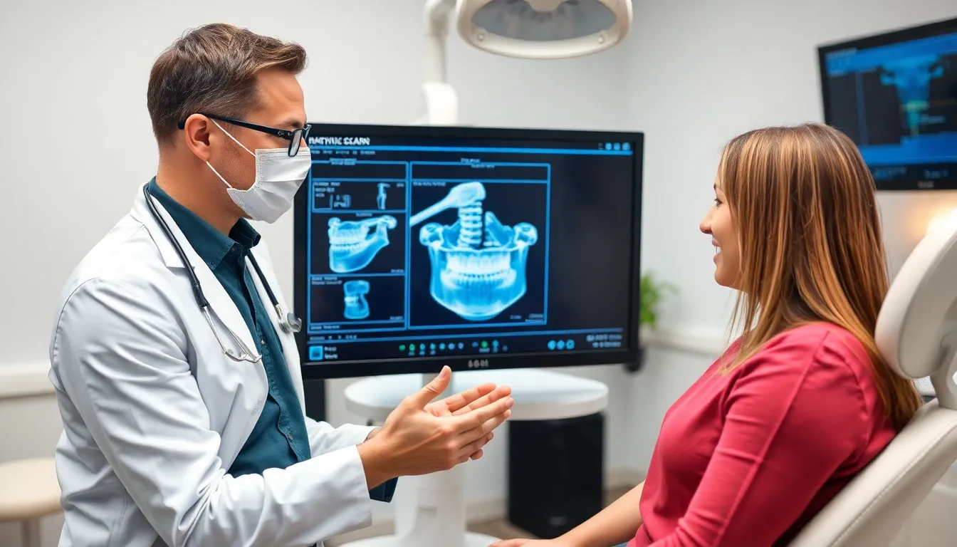 Zahnarzt erklärt 3D-Scan für Implantatplanung