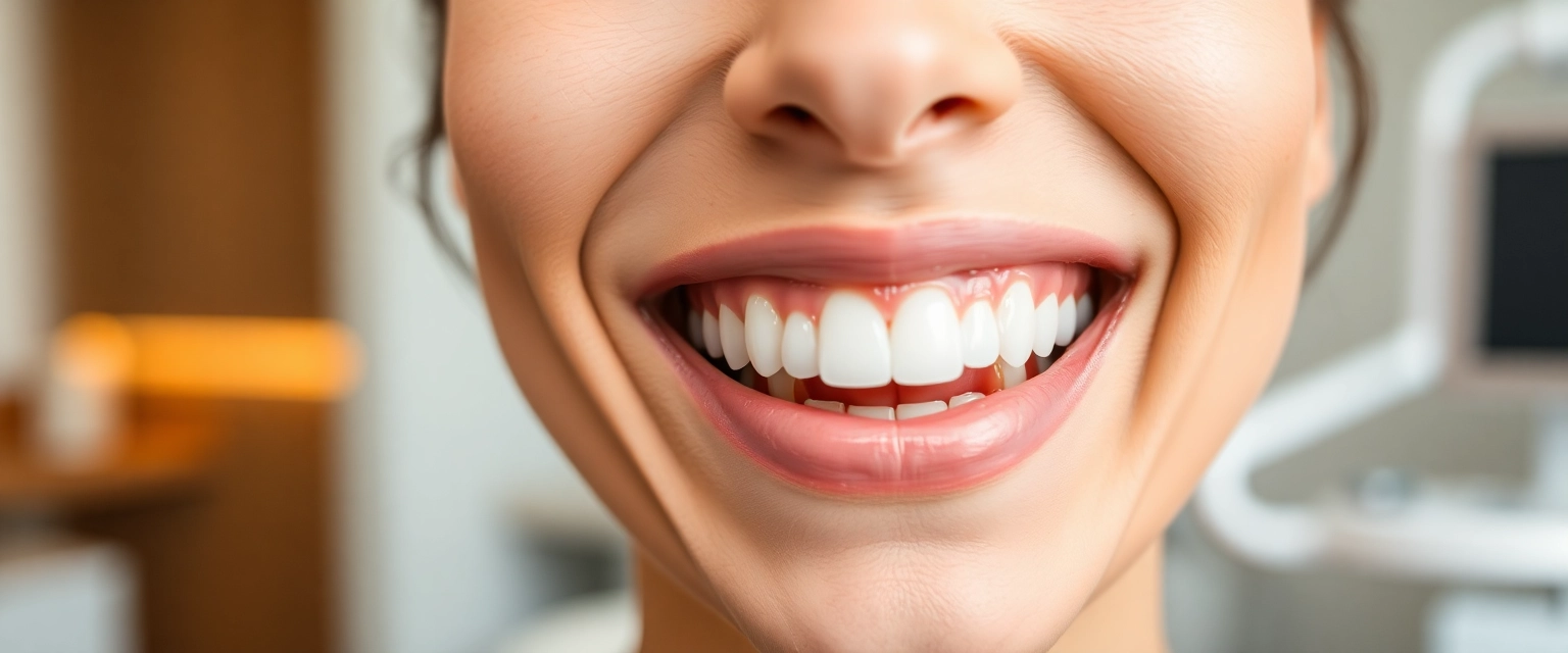 Glücklicher Patient mit neuen Zahnimplantaten